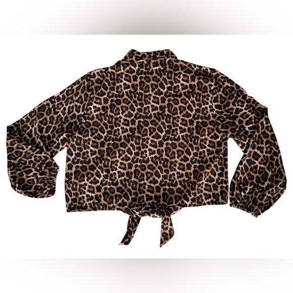 Michael Kors Dark Camel Leopard Print Top, Size XL - NWT - Picture 4 of 12